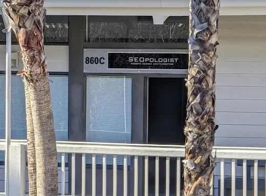 SEOpologist sign above the door of our office, Suite 860C in Westlake Village