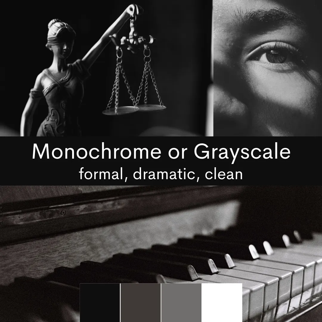 black, grey, and white color scheme